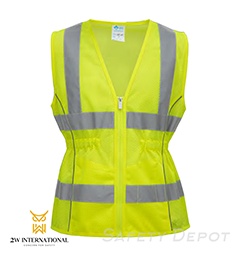 Waist Cinches - Fitted for you vest  Reflective Trim ANSI certified Class 2 vest THUMBNAIL