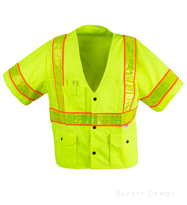 S8148C-3 Class 3 snap front safety vest