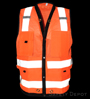 Orange Surveyor Safety Vest - Mesh Top Body SWATCH