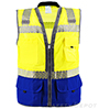 ZIG544-RB Premium Royal Blue Bottom Two Toned Class 2 Safety Vest SWATCH