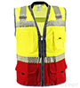 ZIG544-RD Premium Red Bottom Two Toned Class 2 Safety Vest SWATCH