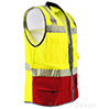 ZIG544-RD Premium Red Bottom Two Toned Class 2 Safety Vest SWATCH