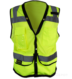 Yellow Surveyor Reflective  Vest Class 2 SV59-L THUMBNAIL