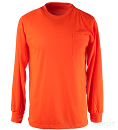 TL133 Hi Visibility Orange Long Sleeve Shirt THUMBNAIL