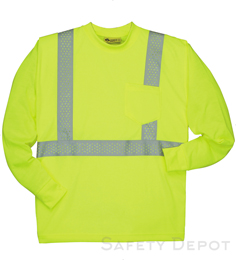 Yellow Lime Reflective Long Sleeve Shirt THUMBNAIL