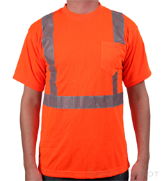 TS103C-2-O Class 2 Orange Safety Tee Shirts THUMBNAIL