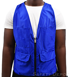 Unisex Royal Blue Safety Vest THUMBNAIL