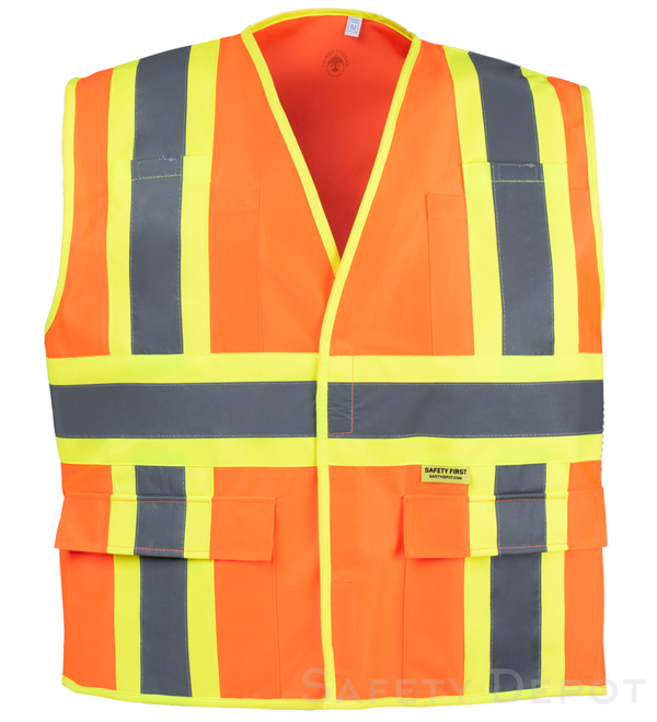 VEL5038 Orange Class 2 Safety Vest MAIN