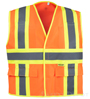 VEL5038 Orange Class 2 Safety Vest SWATCH