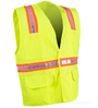 VEL6048 Lime Yellow Velcro Safety Vest SWATCH