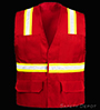 VEL6038-RD Red Velcro Safety Vest SWATCH