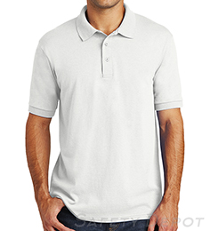 KP55-White...White Collared Safety Shirt THUMBNAIL