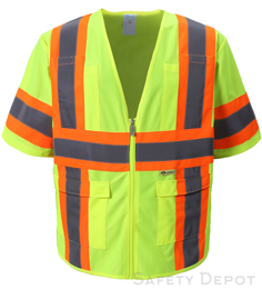 Class 3 Lime/Yellow Safety Vest 7148C-3 THUMBNAIL