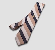 Blue/White/Tan SAR Silk Tie THUMBNAIL