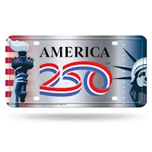 America 250 Car Front License Plate LARGE