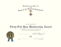45 YEAR SERVICE CERTIFICATE MAIN