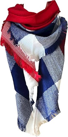 Women's Patriotic Shawl LARGE