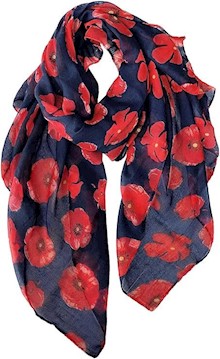 Red Poppy Flower Scarfs for Women Lightweight Florals Shawl Wraps LARGE
