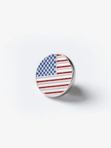 American Flag Circular Lapel LARGE
