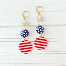 Red White and Blue Earrings LARGE