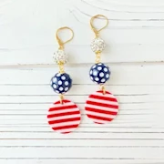 Red White and Blue Earrings THUMBNAIL