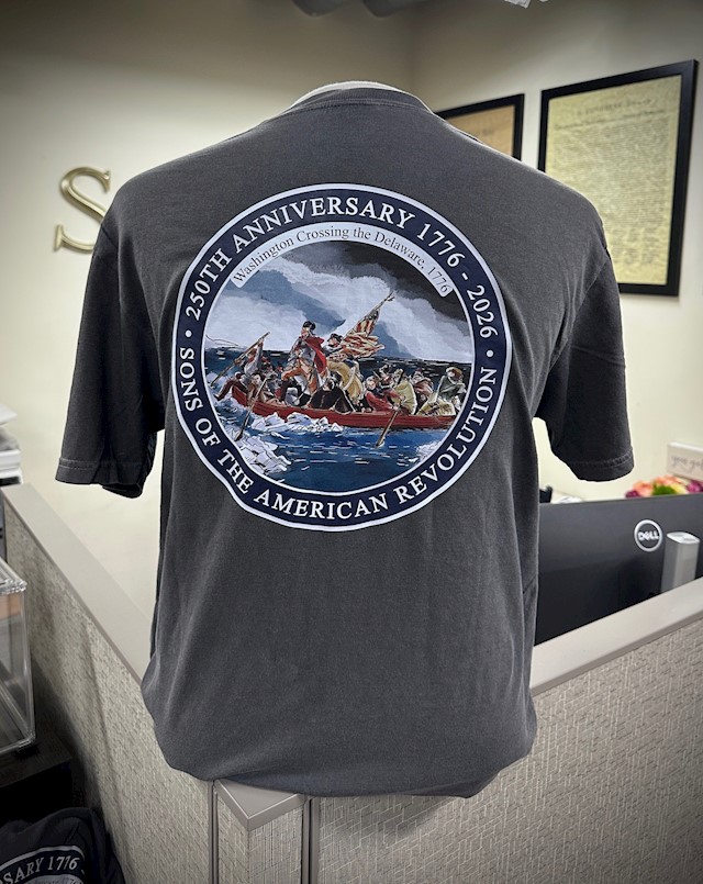Washington Crossing Shirt Light Gray LARGE
