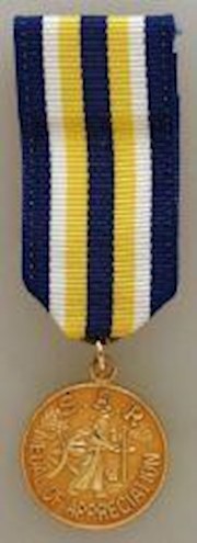 MINI SAR/DAR MEDAL OF APPRECIATION THUMBNAIL