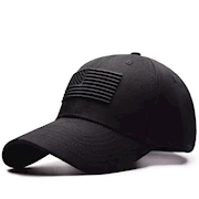 American Flag Black Embroidered Cap THUMBNAIL