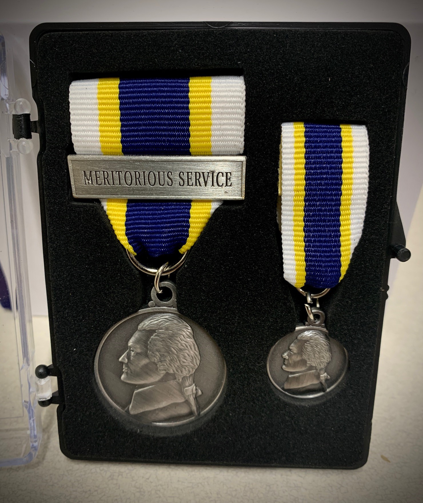 Silver MERITORIOUS SERVICE MEDAL SET LARGE