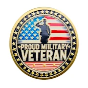 Proud Military Veteran Coin THUMBNAIL