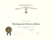 State Distinguished Service Medal Certificate MAIN