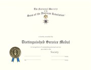 State Distinguished Service Medal Certificate THUMBNAIL