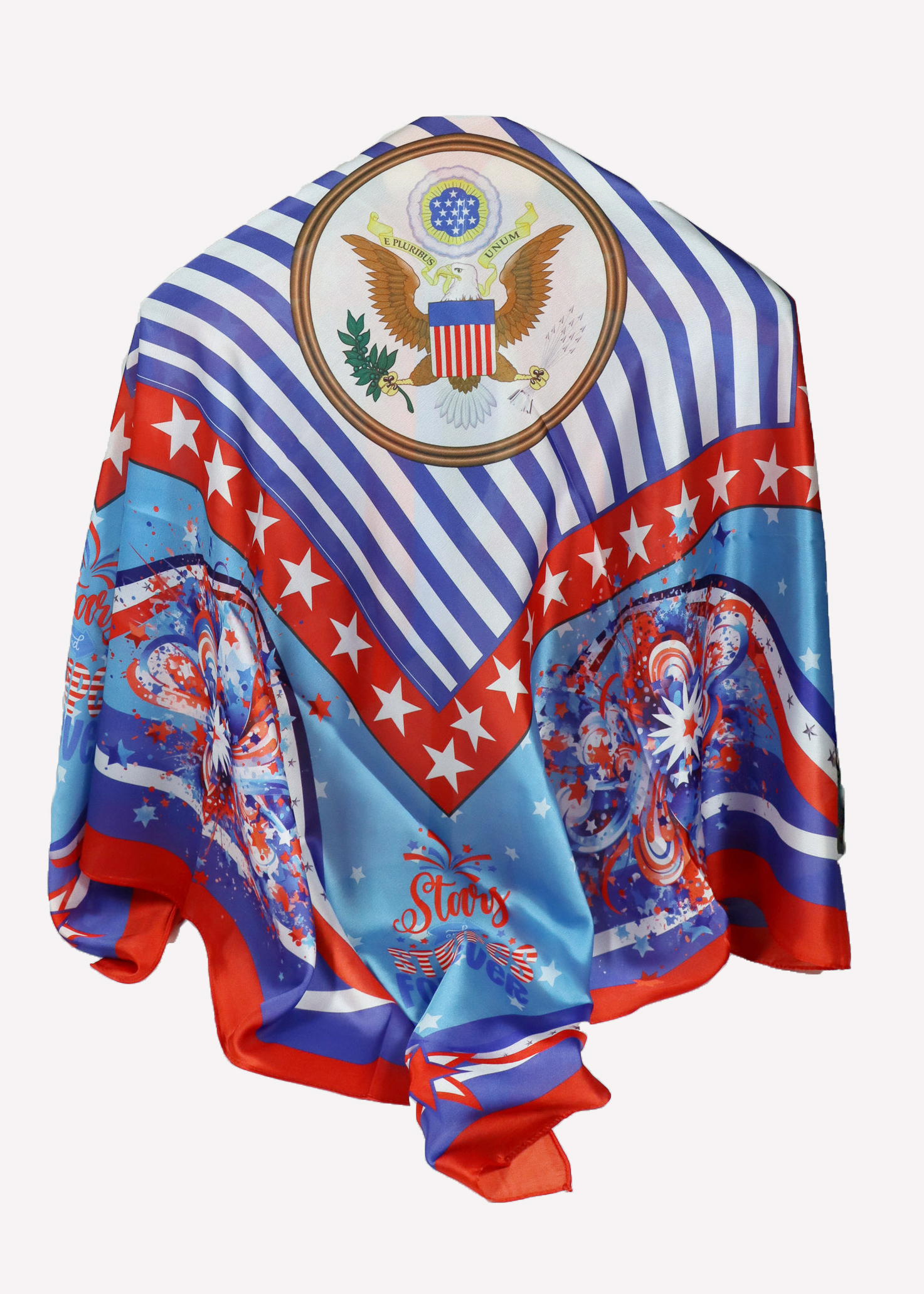 Stars and Stripes Silk Scarf THUMBNAIL