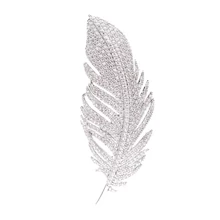 Silver Feather Brooch LARGE