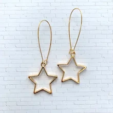 Star Earrings Gold LARGE