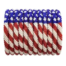 American Flag Kids Beaded Bracelet LARGE