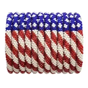 American Flag Kids Beaded Bracelet THUMBNAIL
