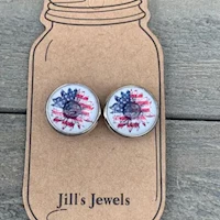 USA Sunflower Stud Earrings MAIN