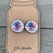 USA Sunflower Stud Earrings THUMBNAIL