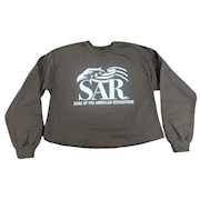 Dark Brown Crewneck Sweatshirt w/ White SAR Logo THUMBNAIL