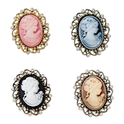Cameo Style Brooch THUMBNAIL