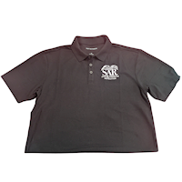 Black SAR Polo with White Logo MAIN