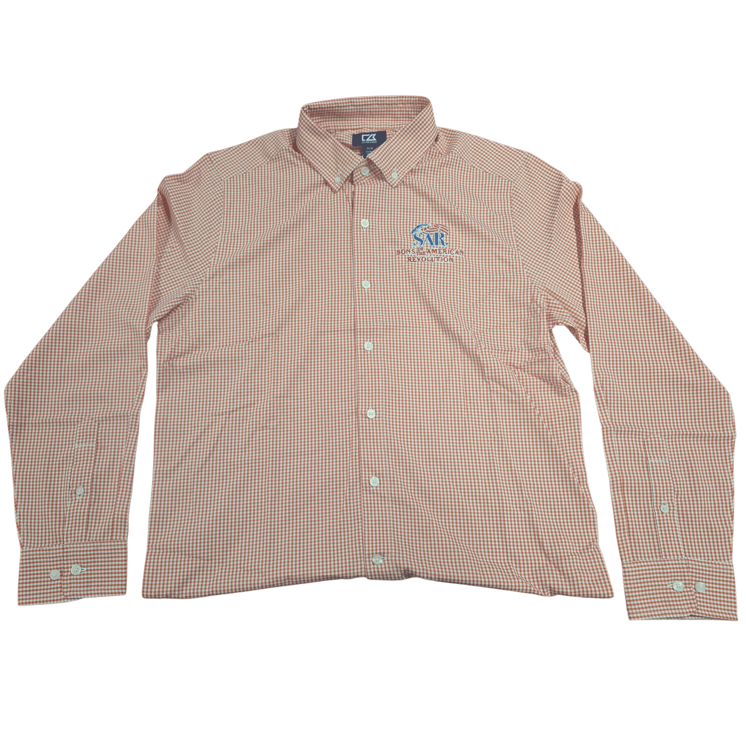 Orange Gingham SAR Dress Shirt / Cutter & Buck THUMBNAIL