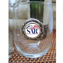 WINE GLASS W/SAR LOGO LARGE