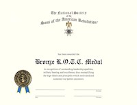 BRONZE ROTC CERTIFICATE MAIN