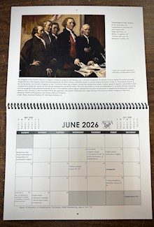 250th Anniversary Calander LARGE