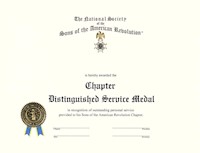 CHAPTER DISTINGUISHED SERV. MEDAL CERT. MAIN