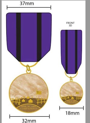 COMPATRIOT GRAVE MARKING MEDAL SET LARGE