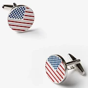 Circular Flag Cuff Links THUMBNAIL