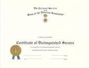 DISTINGUISHED SERVICE AWARD CERTIFICATE THUMBNAIL